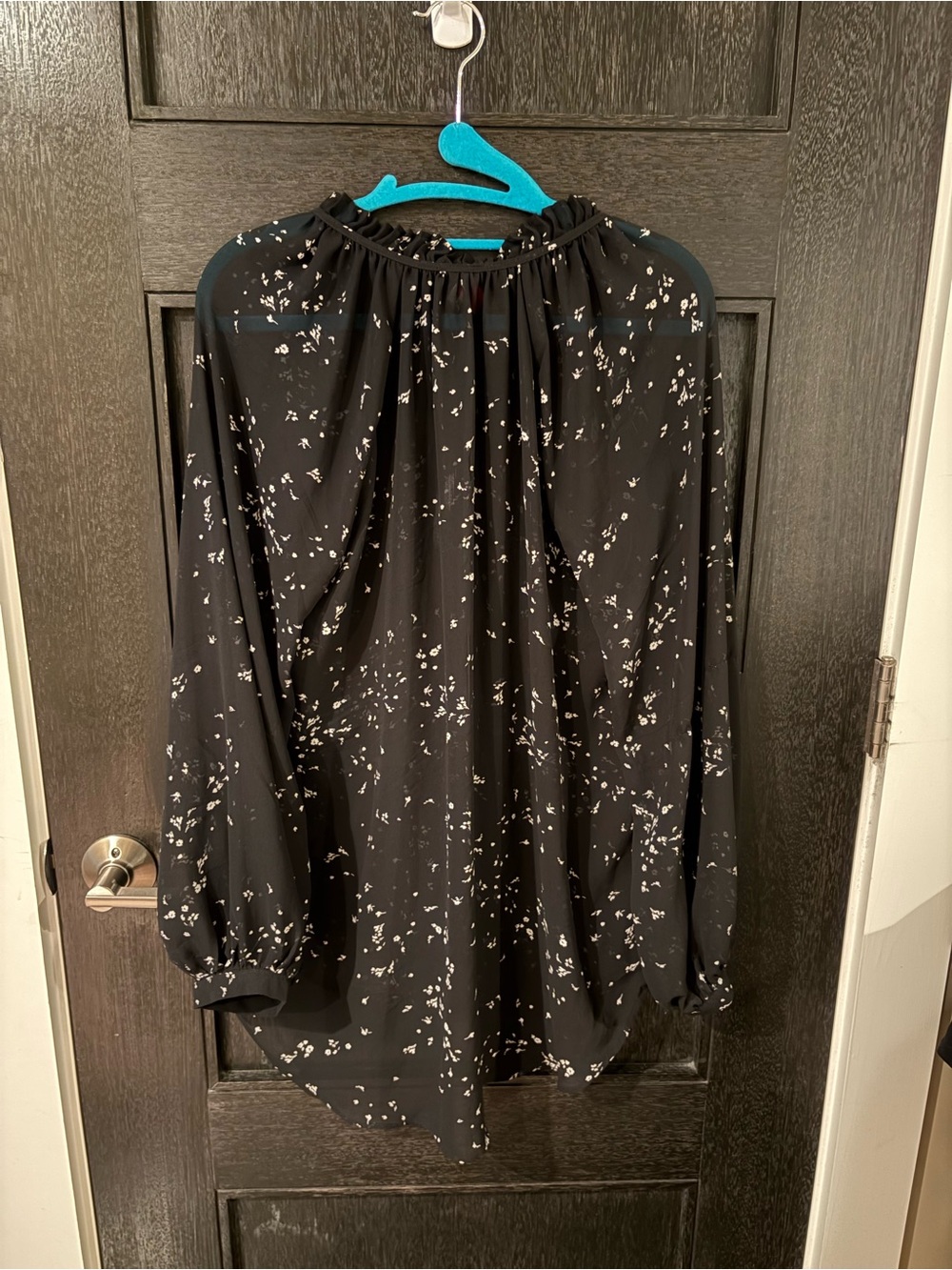 Vince Camuto tie neck tunic blouse floral M - Picture 5 of 5